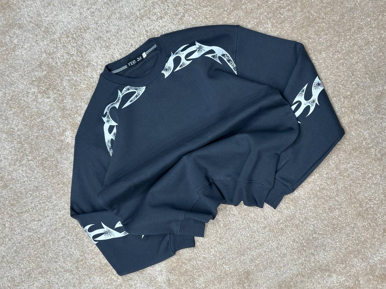 IMG_5696 دورس سه نخ طوسی چاپی - Image 1