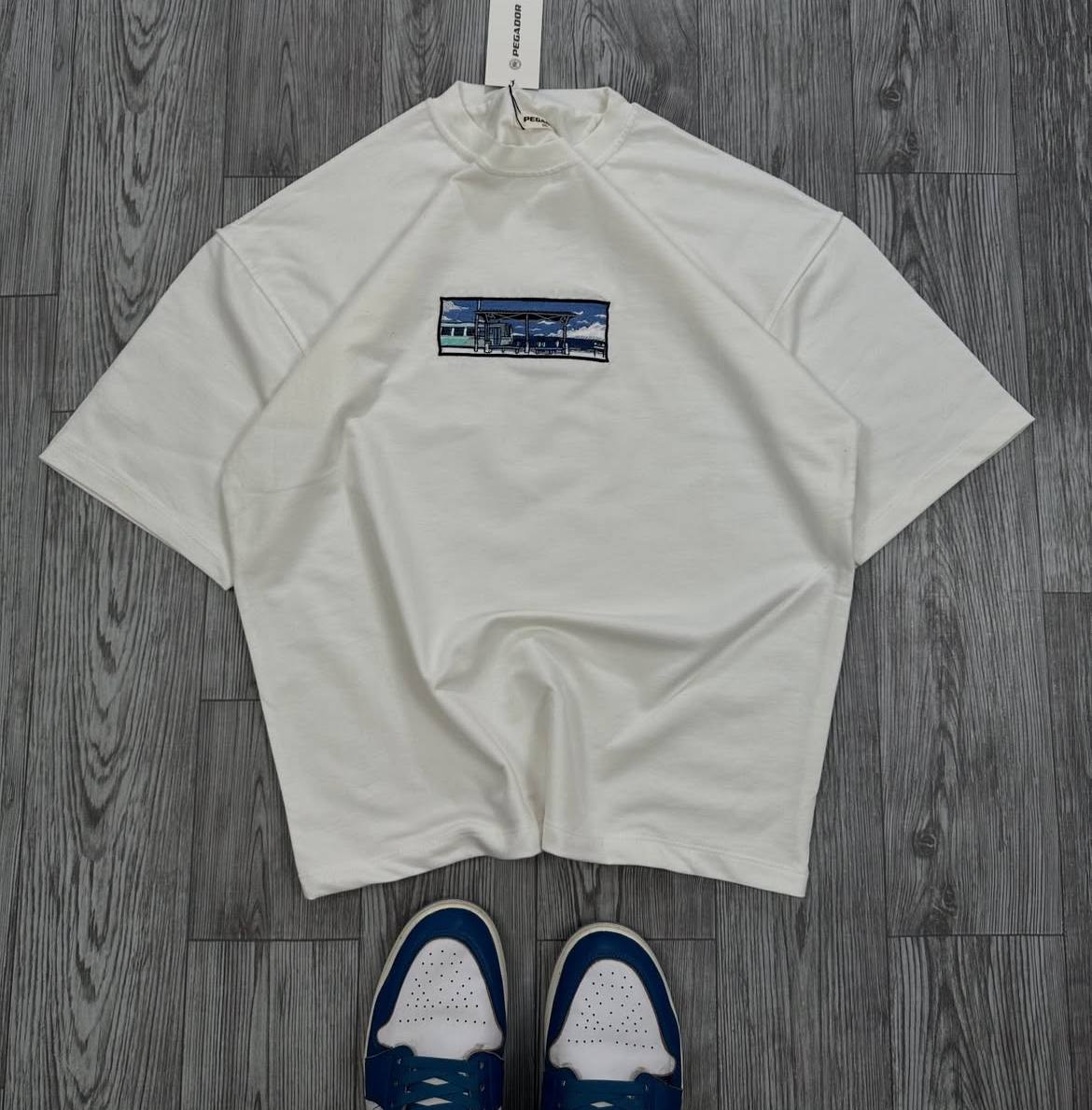 IMG_1586 تیشرت طرح مترو سفید - Image 1