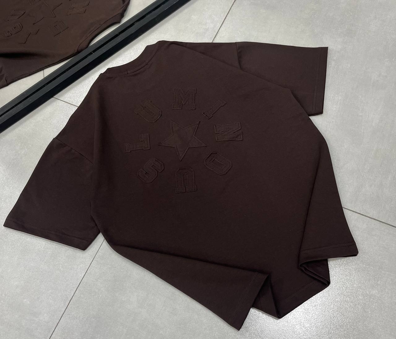 IMG_1985 تیشرت قهوه ای ستاره - Image 1